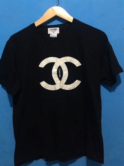 t shirts chanel logo|Chanel t shirt etsy.